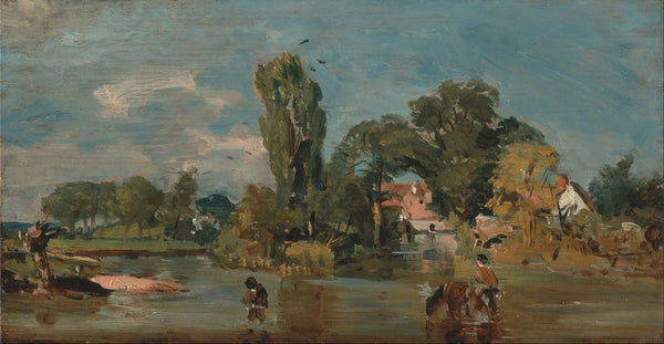 Flatford Mill, c.1810-11 Painting by John Constable