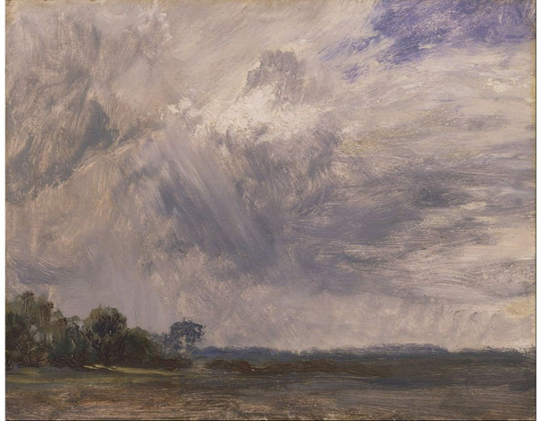 Landscape with Grey Windy Sky, c.1821-30 Painting by John Constable