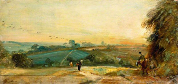 Autumnal Sunset Painting by John Constable