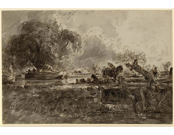 Study for The Leaping Horse Painting by John Constable