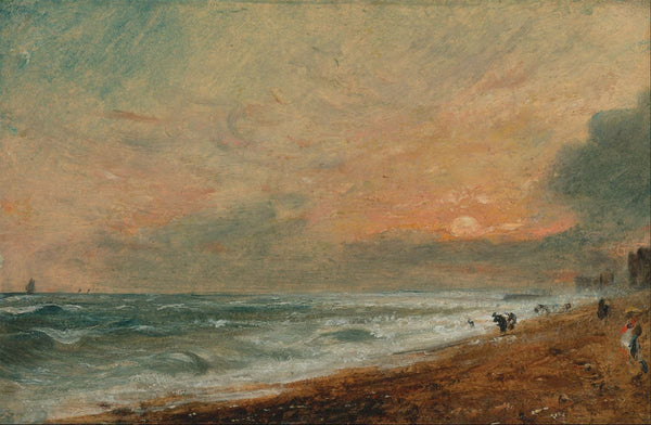 Hove Beach, c.1824 Painting by John Constable