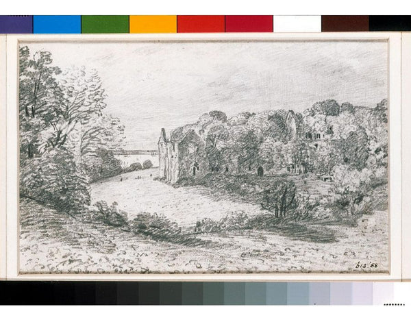 Netley Abbey,1888 Painting by John Constable