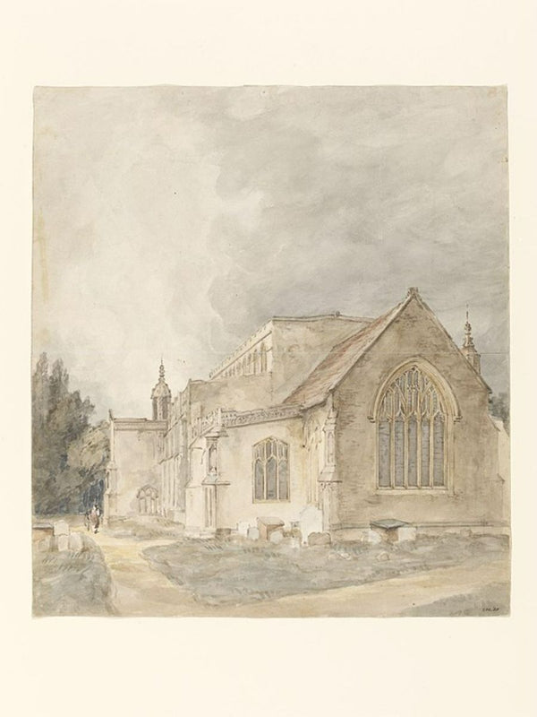East Bergholt Church Exterior Painting by John Constable