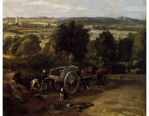The Stour-Valley with the Church of Dedham (detail) 1814 Painting by John Constable