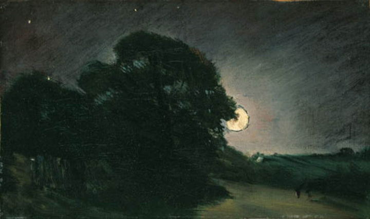 Edge Of A Heath By Moonlight Painting 