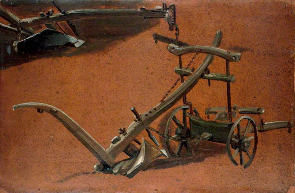 Study of two ploughs Painting by John Constable