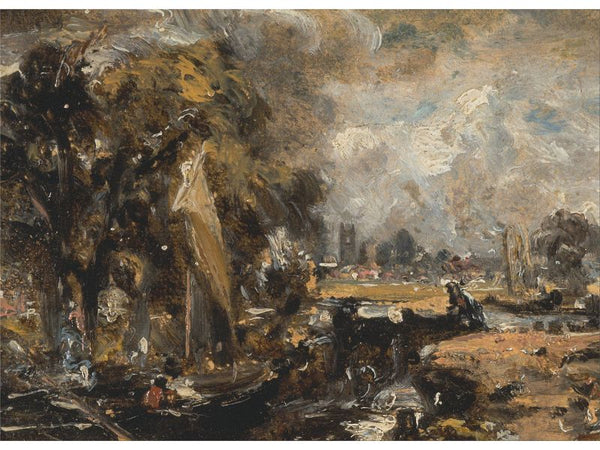 Dedham Lock, c.1819-20 Painting by John Constable