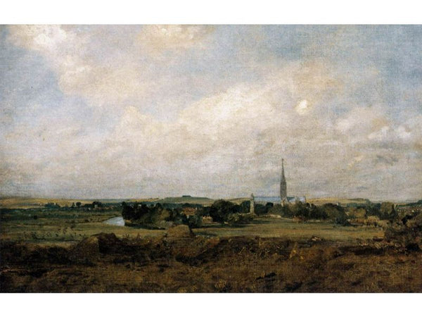 View of Salisbury c. 1820 Painting by John Constable