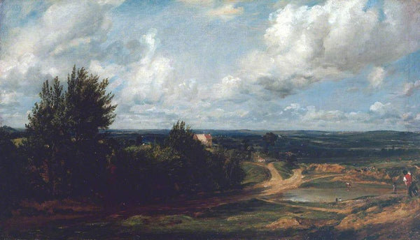 Hampstead Heath, The house called the 'Salt box' in the distance Painting by John Constable