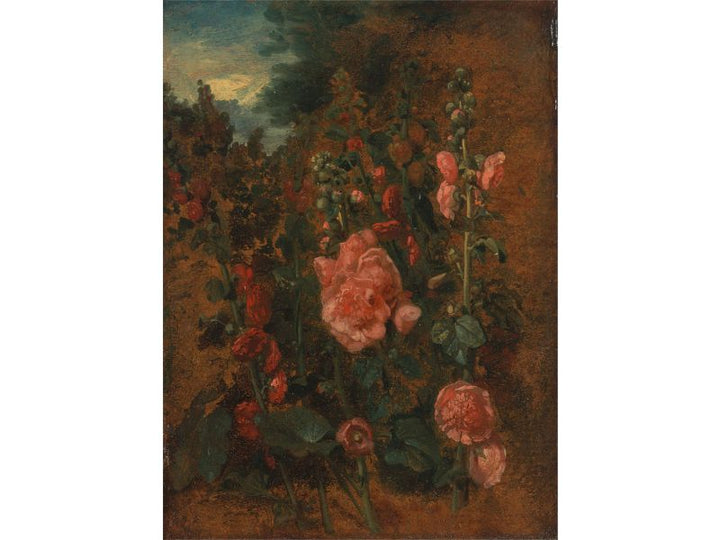 Study of Hollyhocks, c.1826 Painting by John Constable