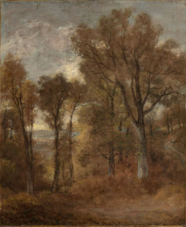 Woodland View in Suffolk Painting by John Constable