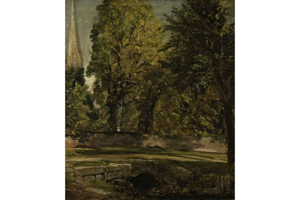 Salisbury Cathedral Seen Above the Close Wall Painting by John Constable