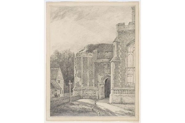 South Archway of the ruined tower of East Bergholt Church Painting by John Constable