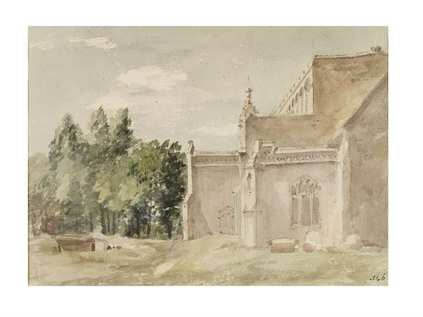 East Bergholt Church: View from the East Painting by John Constable