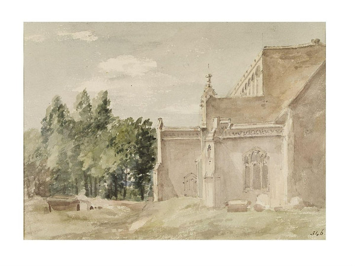 East Bergholt Church: View from the East Painting by John Constable