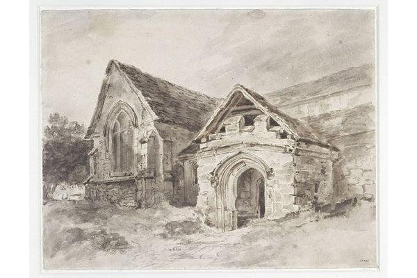 Porch and Transept of a Church, c.1850-11 Painting by John Constable