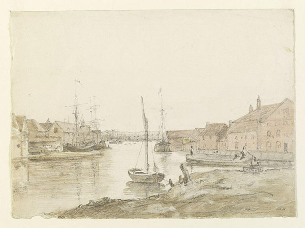 Warehouses and Shipping on the Orewell at Ipswich Painting by John Constable