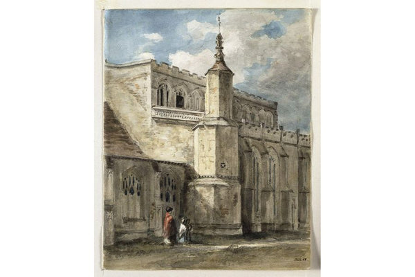 Part of the Exterior of East Bergholt Church The North Side Painting by John Constable