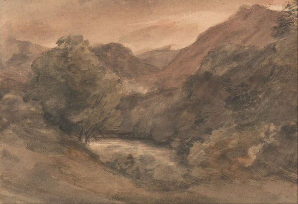 Borrowdale, Evening after a Fine Day, October 1, 1806 Painting by John Constable