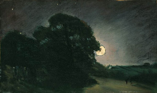 The edge of a heath by moonlight Painting by John Constable