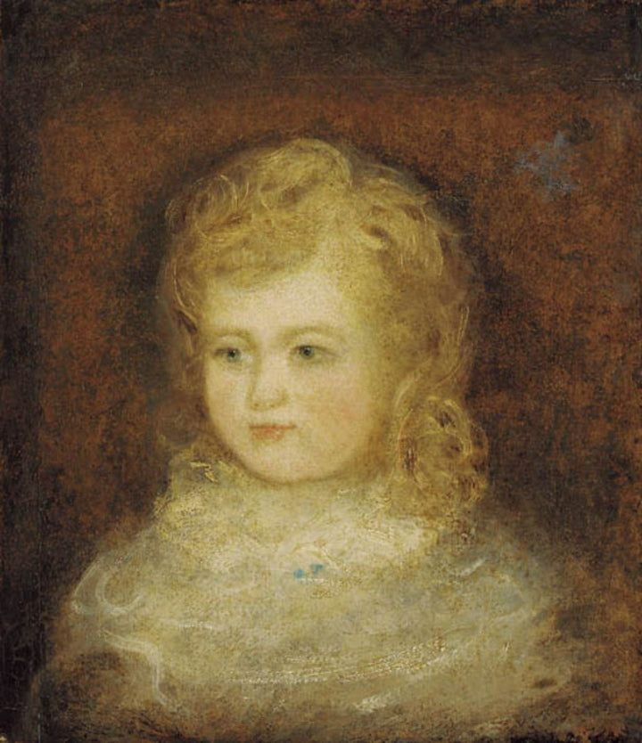 Portrait of William Fisher, son of the Reverend John Fisher, Archdeacon of Berkshire, bust-length, in a white dress Painting by John Constable
