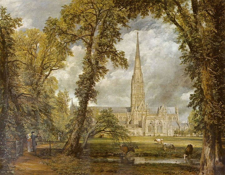 Salisbury Cathedral from the Bishop's Grounds, c.1822-23 Painting by John Constable