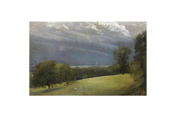 View Across The Lawn At West Lodge, Stratford St Mary, Near East Bergholt Painting by John Constable