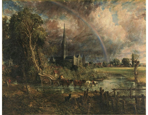 Salisbury Cathedral From the Meadows, 1831 (detail) Painting by John Constable