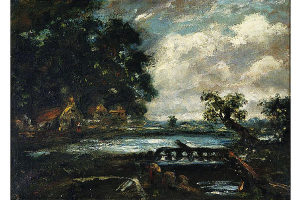 Study for The Leaping Horse (View on the Stour) Painting by John Constable
