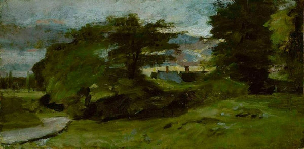 Landscape with Cottages Painting by John Constable