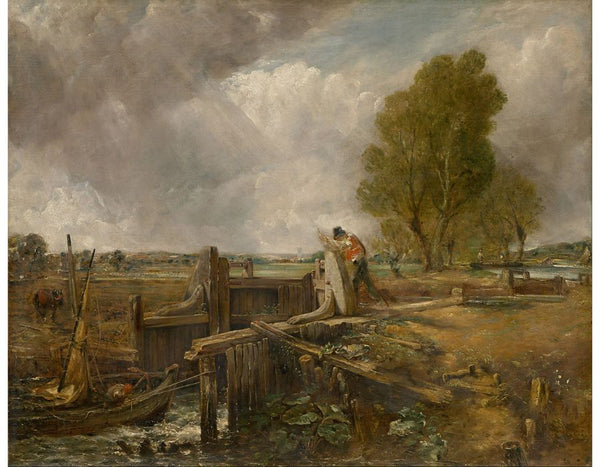 A Boat Passing a Lock 2 Painting by John Constable
