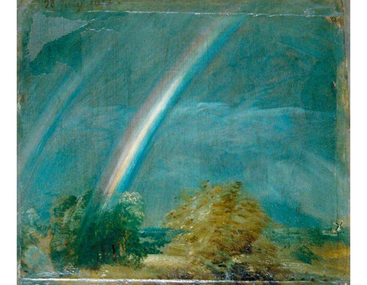 Landscape With A Double Rainbow Painting by John Constable