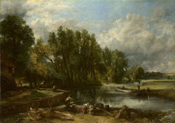 The Young Waltonians - Stratford Mill, c.1819-25 Painting by John Constable
