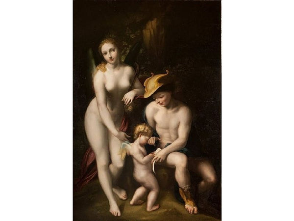 Venus with Mercury and Cupid, The School of Love 1525 