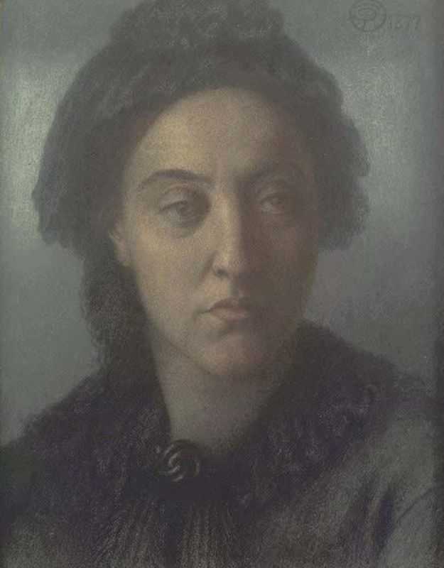 Christina Rossetti 2 Painting by Dante Gabriel Rossetti