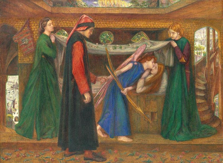 Dante's Dream at the Time of the Death of Beatrice Painting by Dante Gabriel Rossetti