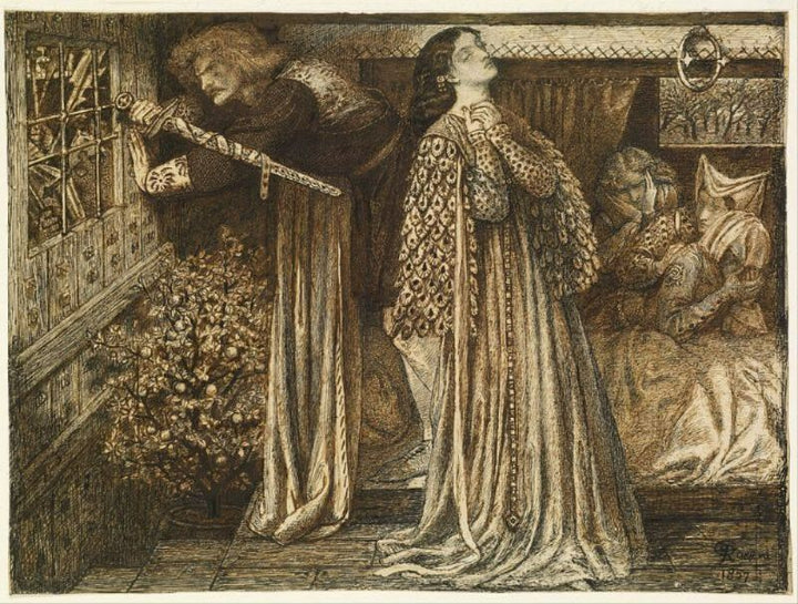Sir Launcelot in the Queen's Chamber Painting by Dante Gabriel Rossetti