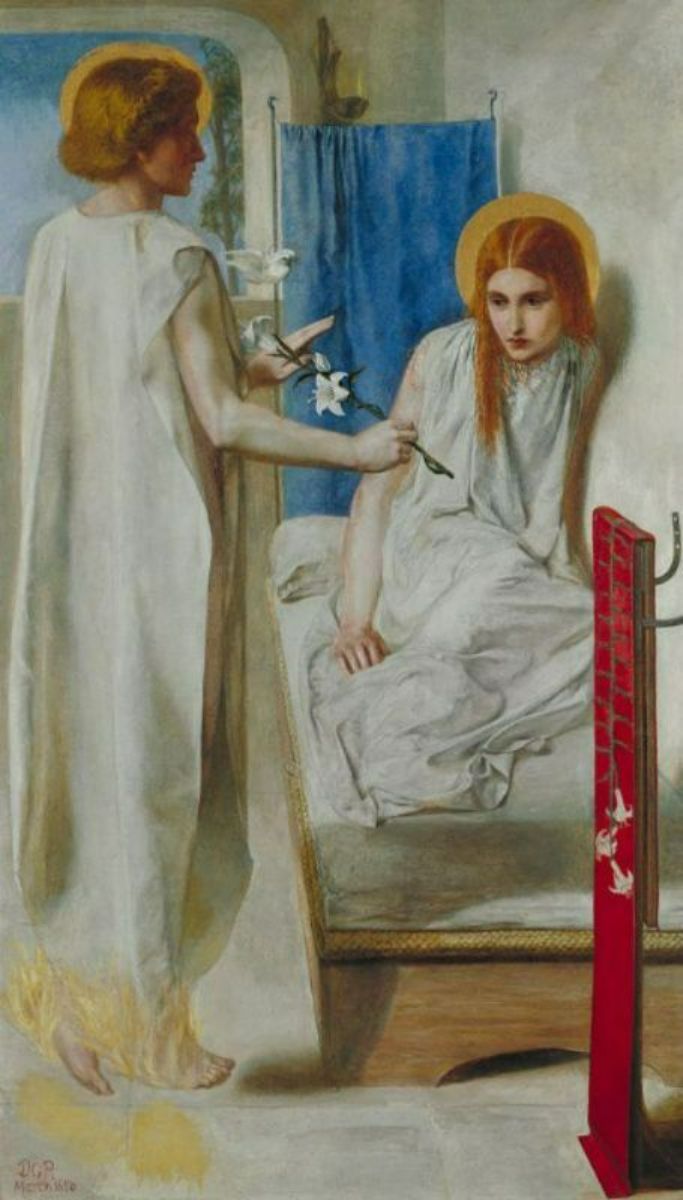 Ecce Ancilla Domini! (The Annunciation) Painting by Dante Gabriel Rossetti