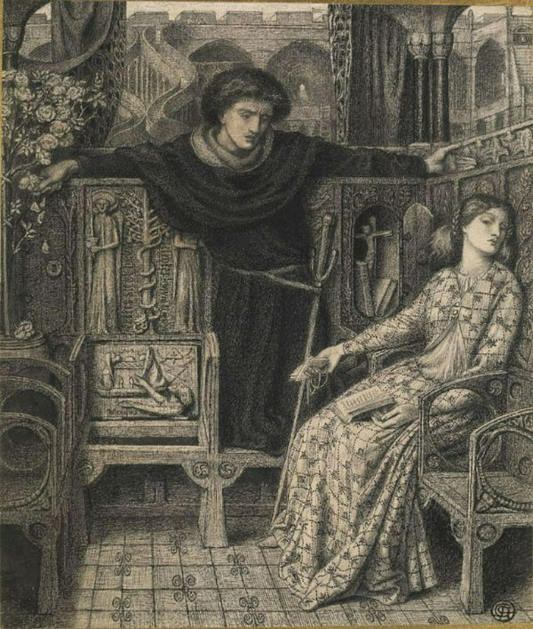 Hamlet and Ophelia Painting by Dante Gabriel Rossetti