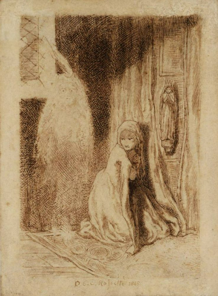 Faust: Margaret in the Church Painting by Dante Gabriel Rossetti
