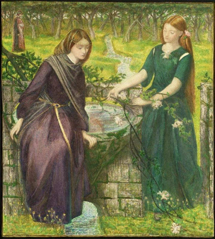 Dante's Vision of Rachel and Leah Painting by Dante Gabriel Rossetti