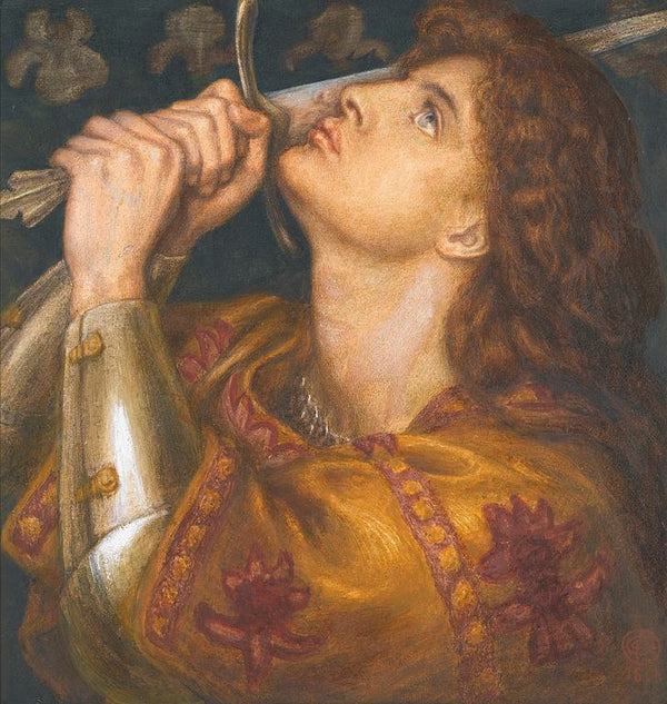 Study for the head of Joan of Arc, in profile to left Painting by Dante Gabriel Rossetti