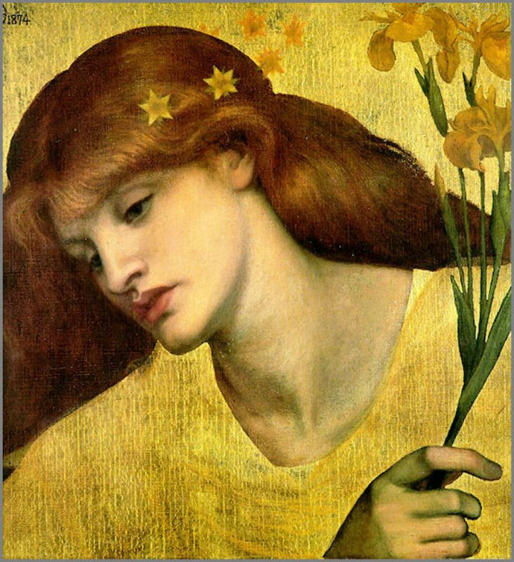 Sancta Lilias Painting by Dante Gabriel Rossetti