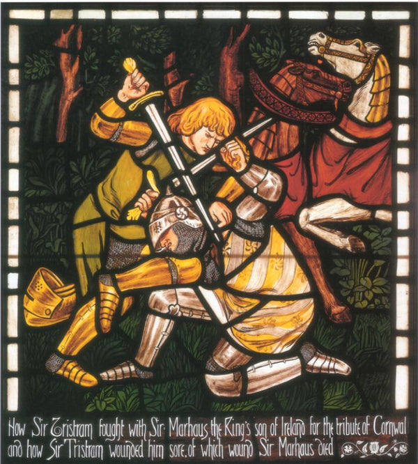 The Fight with Sir Marhalt, from 'The Story of Tristan and Isolde' Painting by Dante Gabriel Rossetti