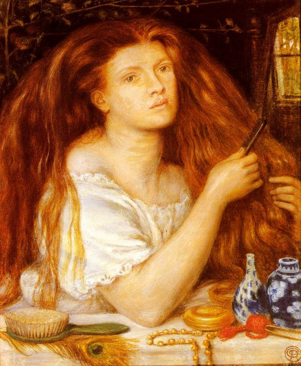 Woman Combing Her Hair Painting by Dante Gabriel Rossetti