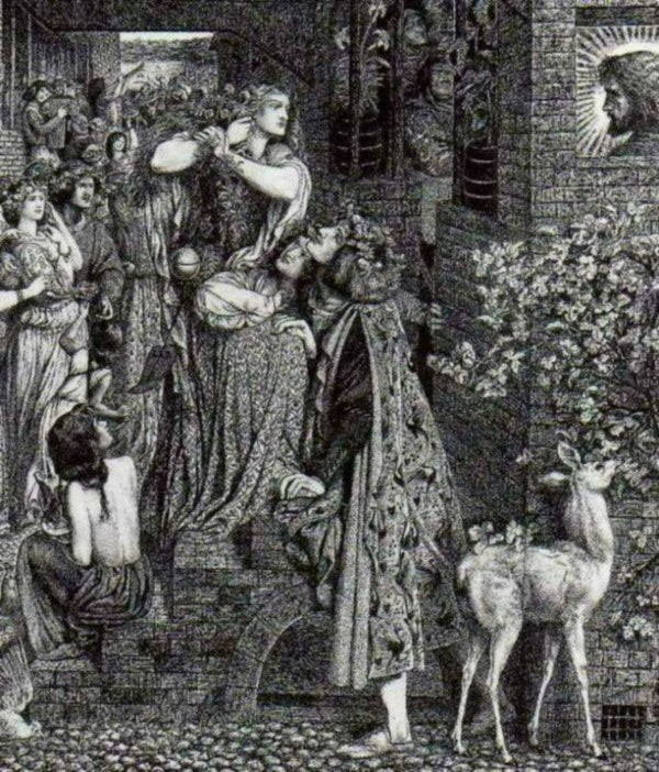 Mary Magdalene at the Door of Simon the Pharisee Painting by Dante Gabriel Rossetti