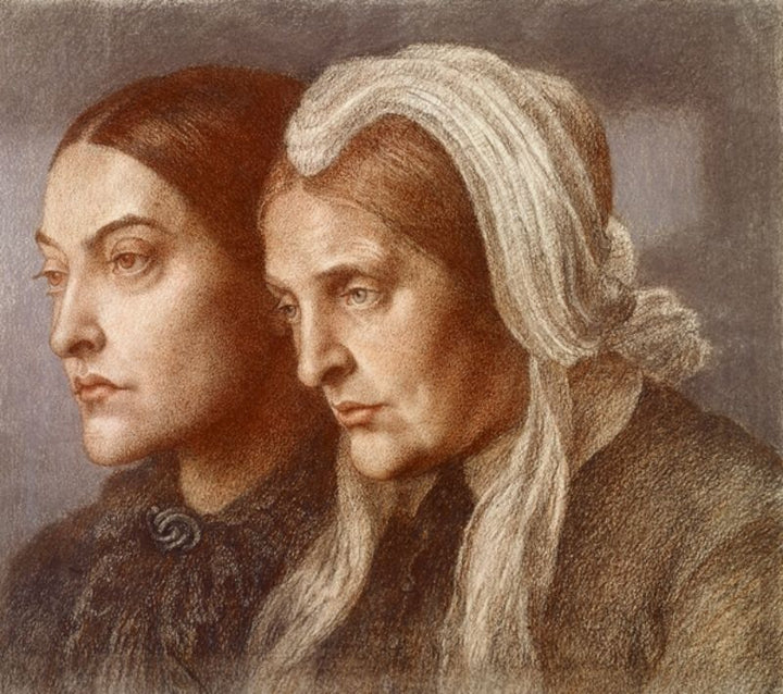 Christina and Frances Rossetti Painting by Dante Gabriel Rossetti