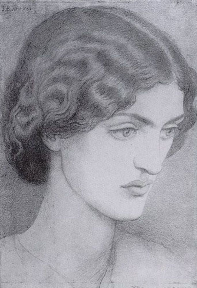 Jane Burden Painting by Dante Gabriel Rossetti