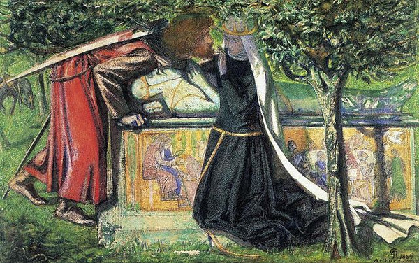 Arthur's Tomb: The Last Meeting of Lancelot and Guinevere Painting by Dante Gabriel Rossetti