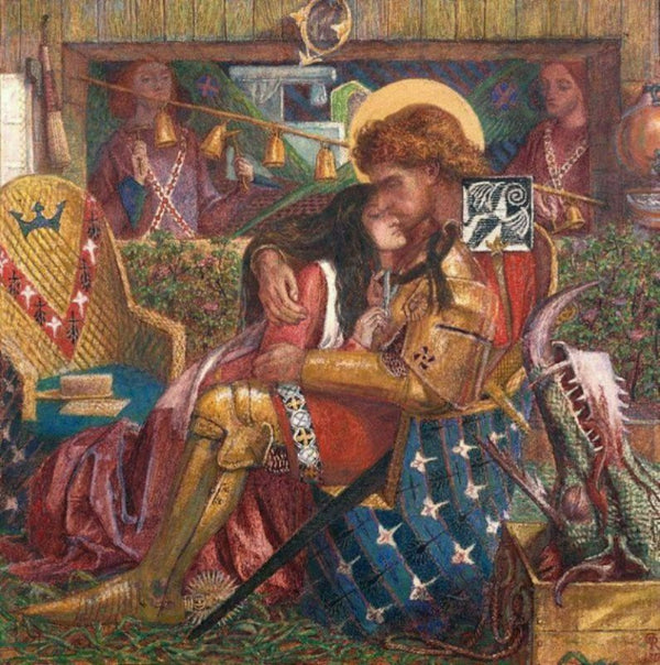 Wedding of St. George and the Princess Sabra Painting by Dante Gabriel Rossetti